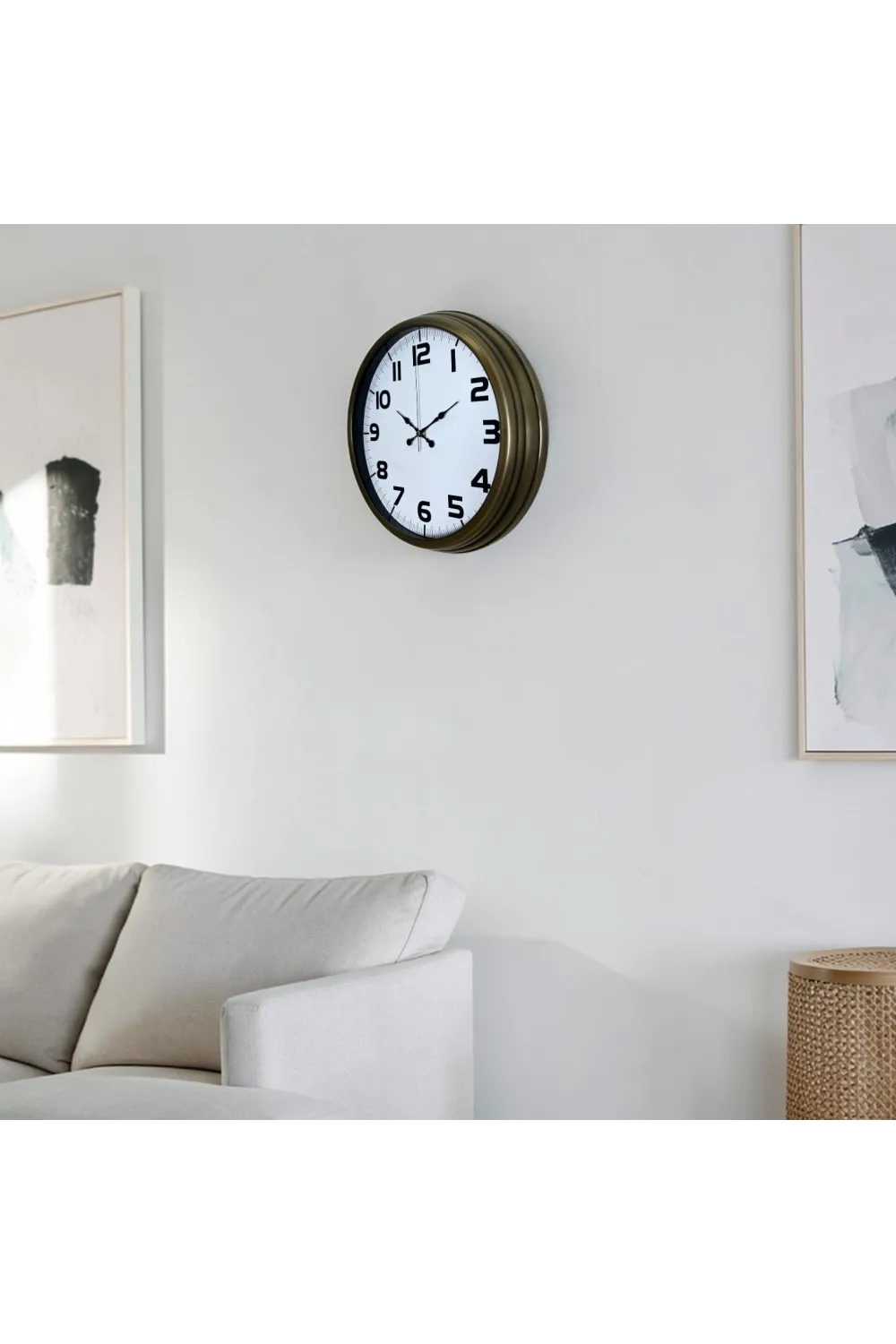 Antik Stil Eskitme 40 Cm Metal Duvar Saati