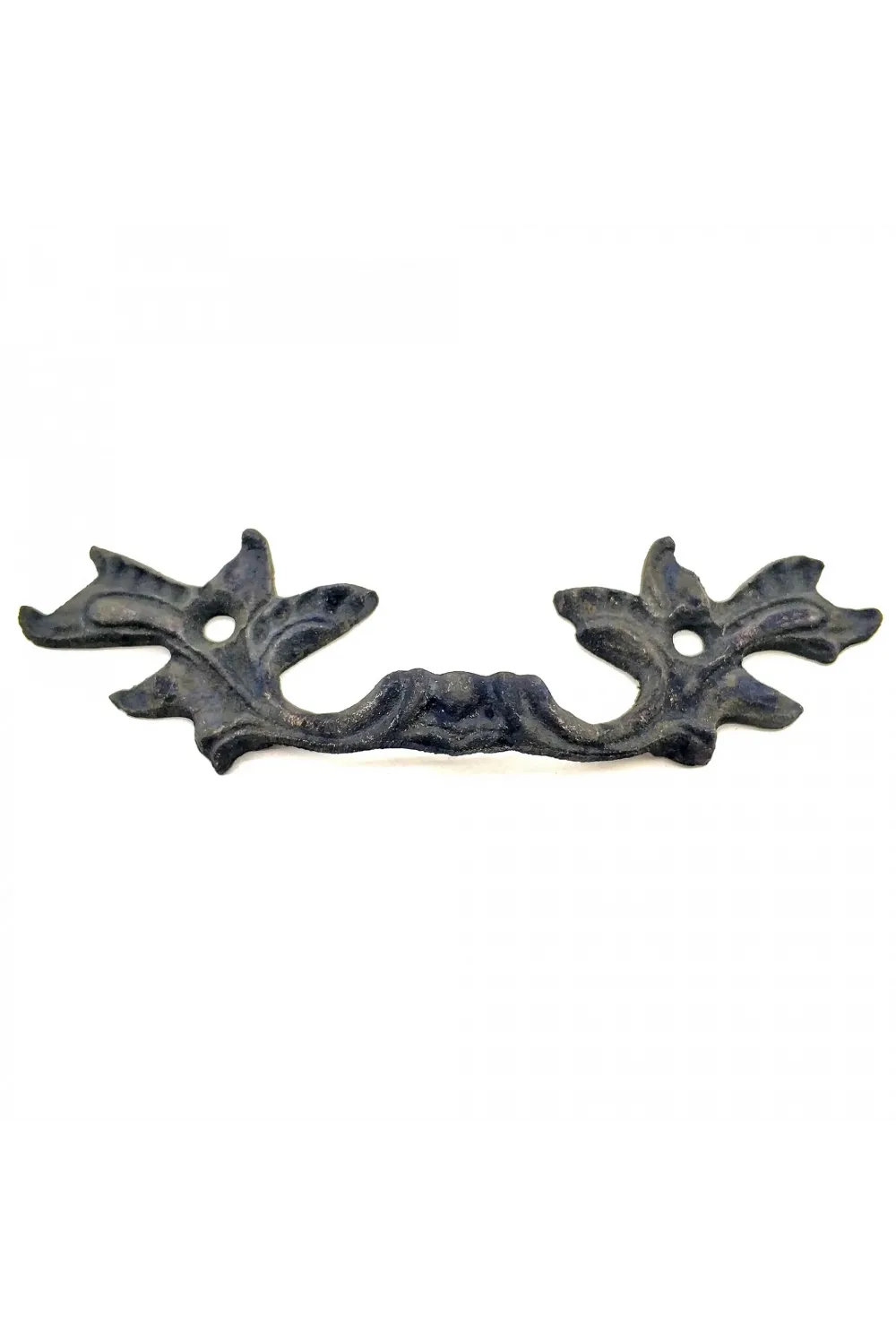 Antika Tarz Dekoratif Pirinç Çiçek Kapı Kulbu - 30x110 Mm, Oksit