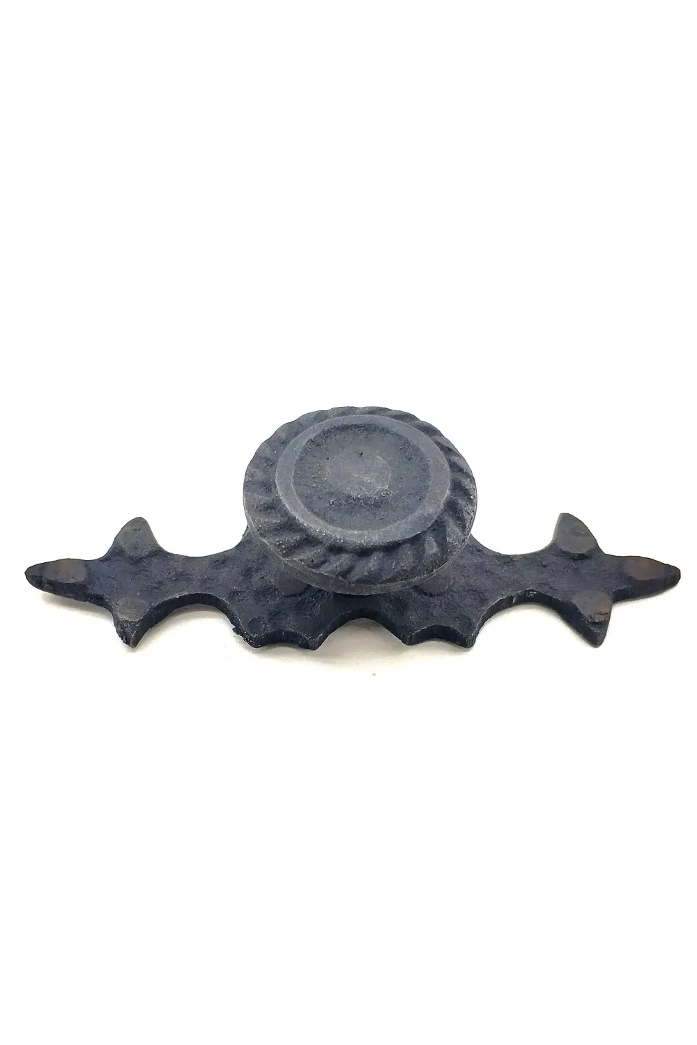 Antika Tarz Dekoratif Pirinç Çizgili Düğme - 25x80 mm, Oksit