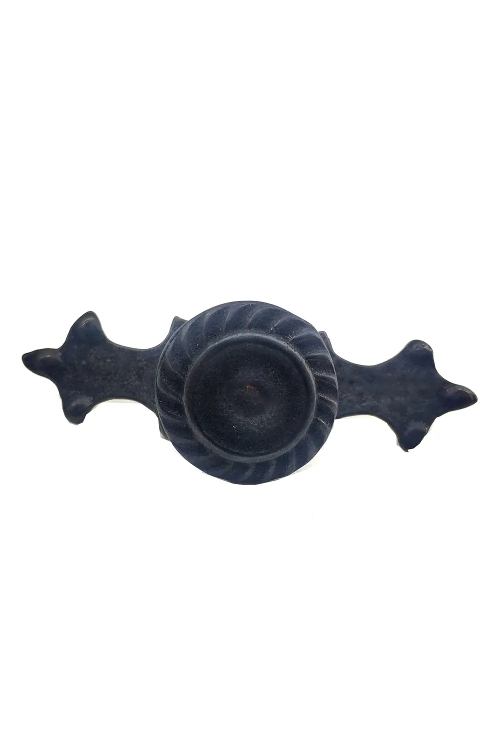 Antika Tarz Dekoratif Pirinç Çizgili Düğme - 35x100 mm, Büyük, Oksit