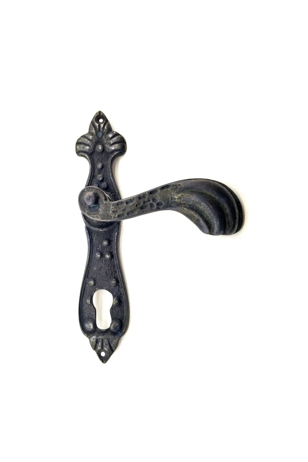 Antika Tarz Dekoratif Pirinç Mevlana Oda Kapı Kolu - 228x48 mm, Oksit