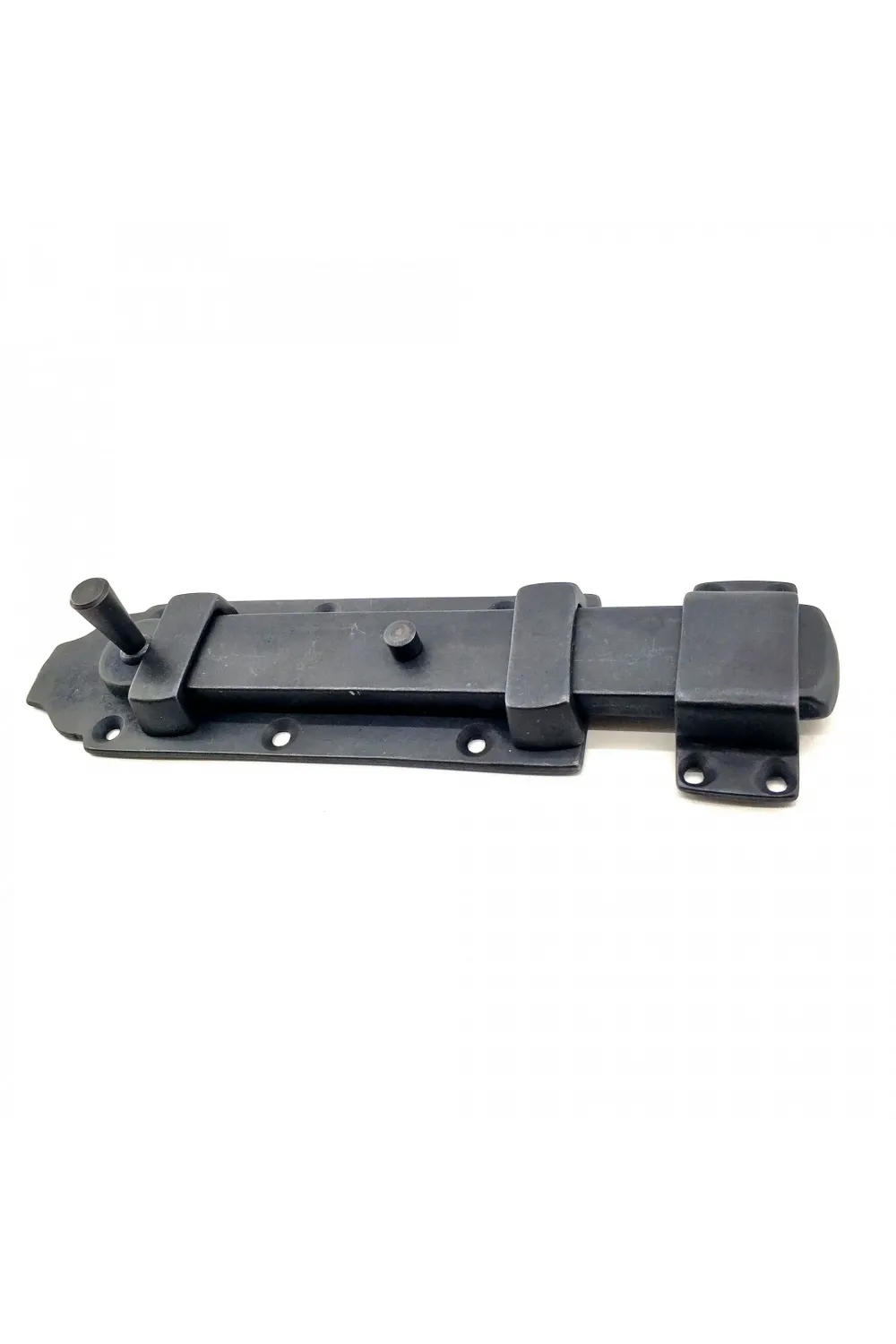 Antika Tarz Dekoratif Pirinç Yassı Kapı Sürgüsü - 55x215 Mm, Oksit