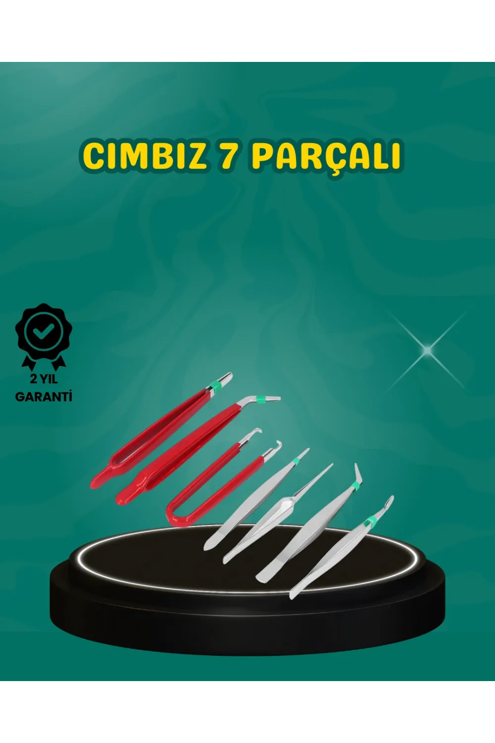 Antistatik 7’li Hassas Cımbız Takımı Manyetik Olmayan Uçlu