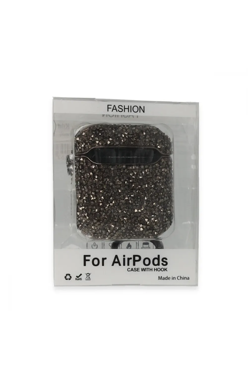 Apple Airpods 2 (2.nesil) Mira Taşlı Kılıf - Siyah