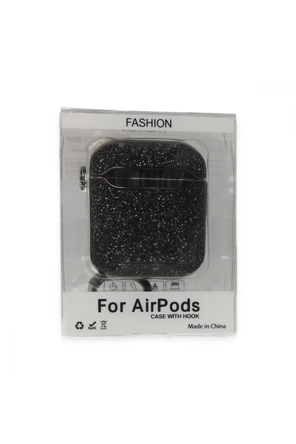 Apple Airpods 2 (2.nesil) Spell Simli Kılıf - Siyah