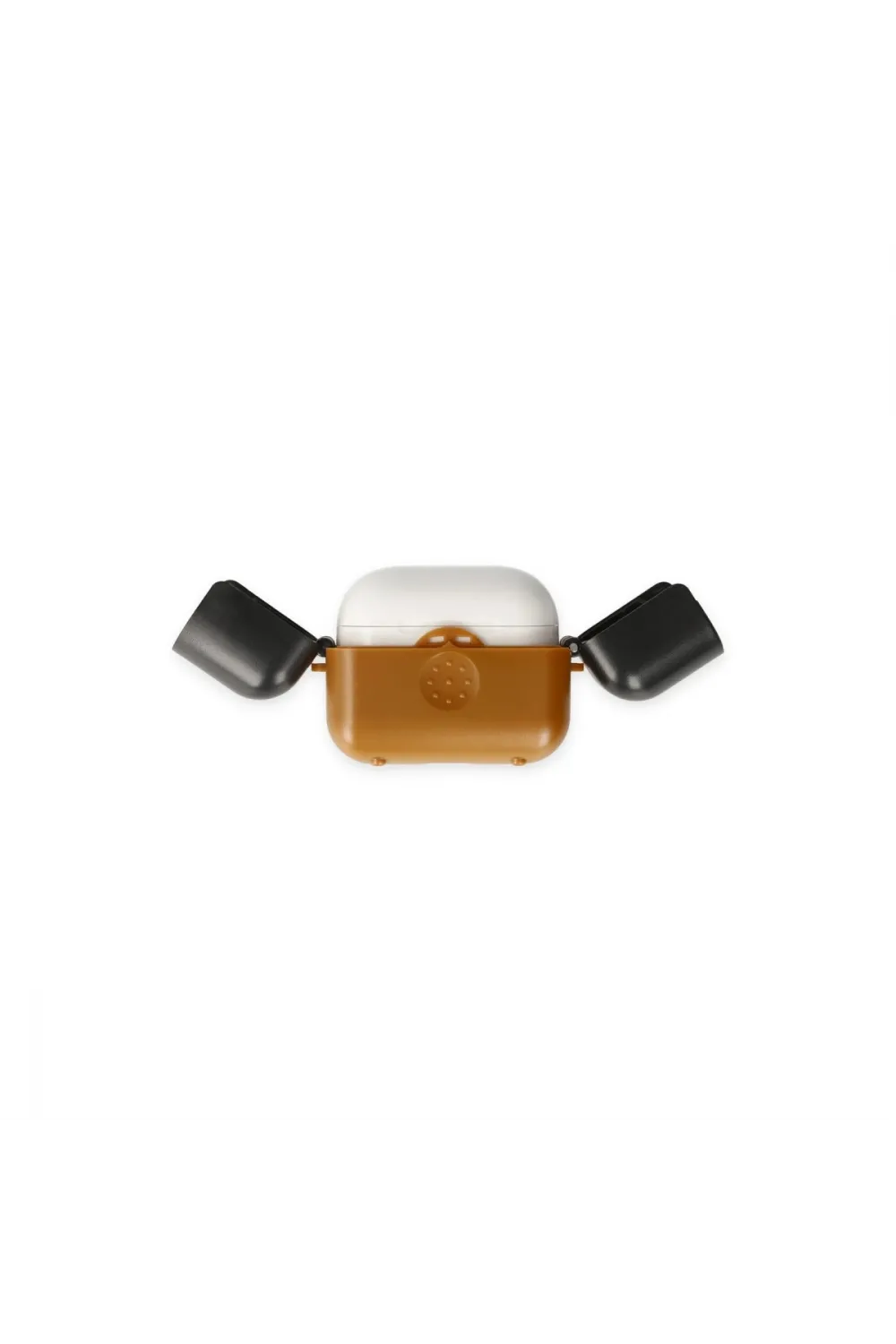 Apple Airpods 3 (3.nesil) Basmalı Kılıf - Kahverengi-siyah