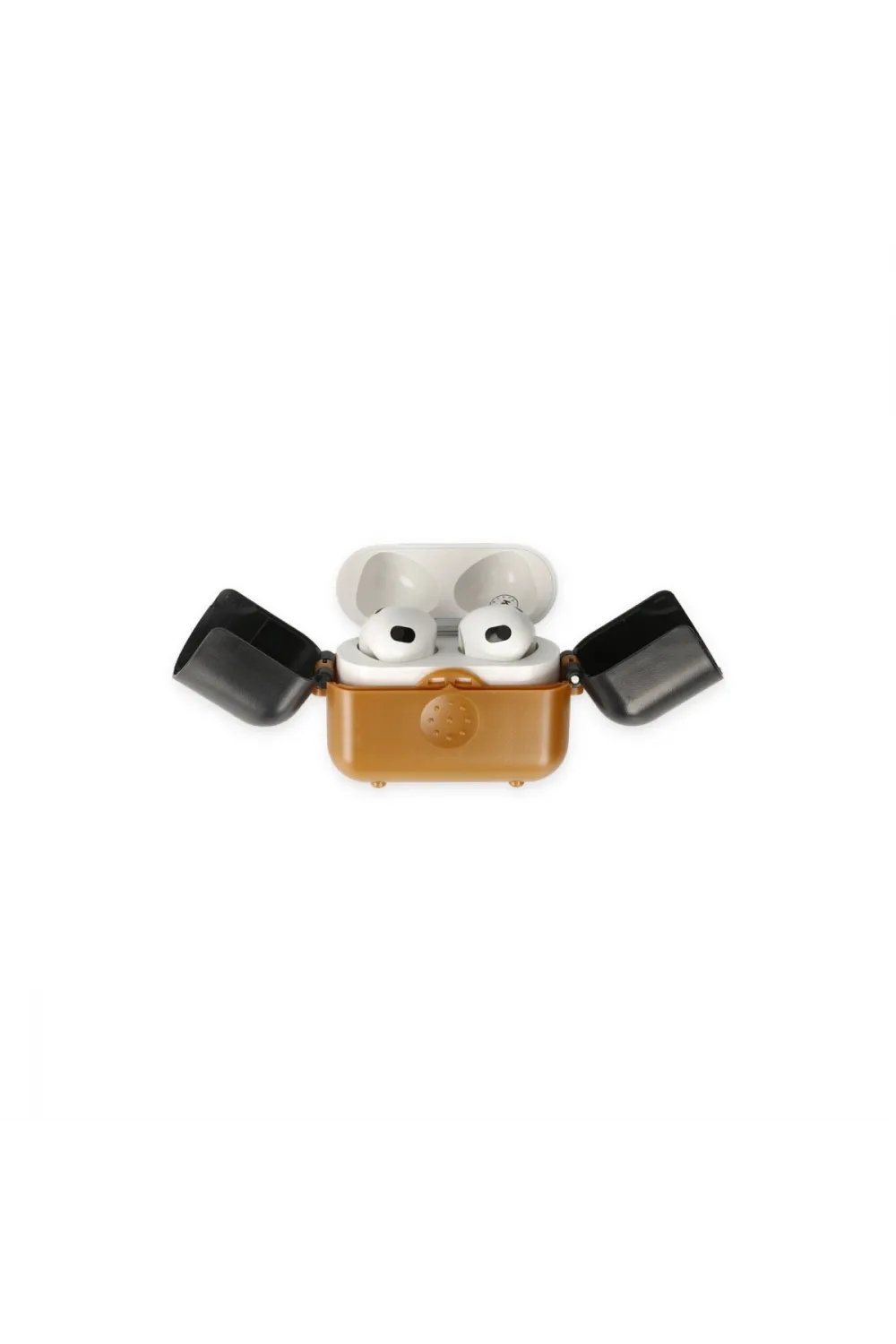 Apple Airpods 3 (3.nesil) Basmalı Kılıf - Kahverengi-siyah