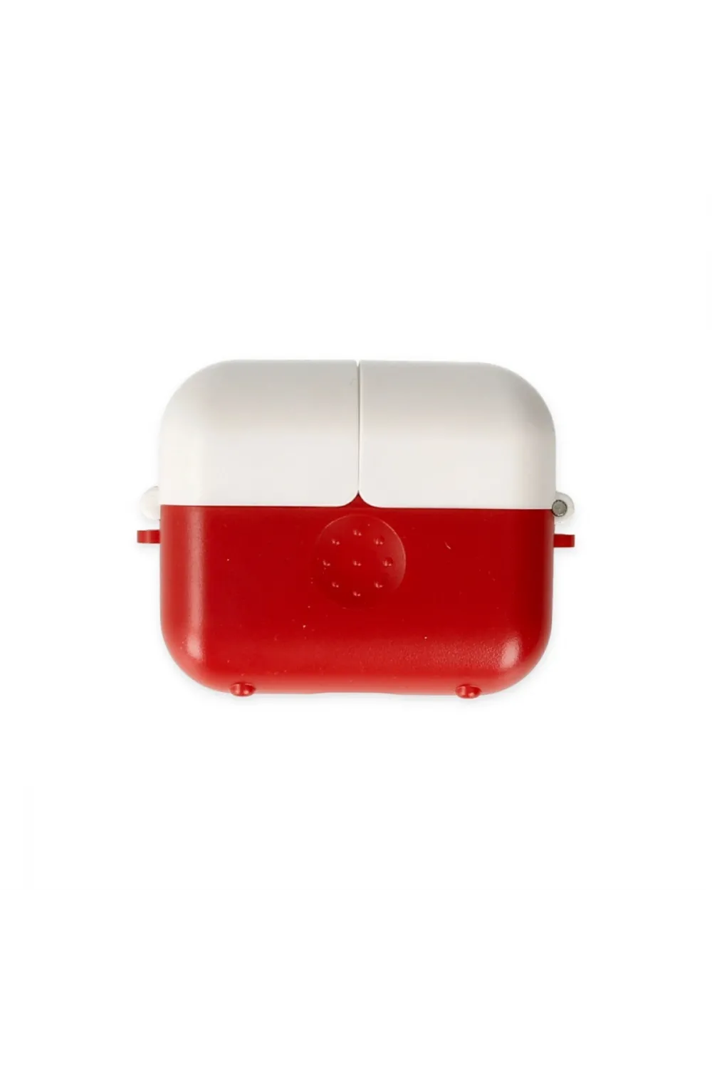 Apple Airpods 3 (3.nesil) Basmalı Kılıf - Kırmızı-beyaz