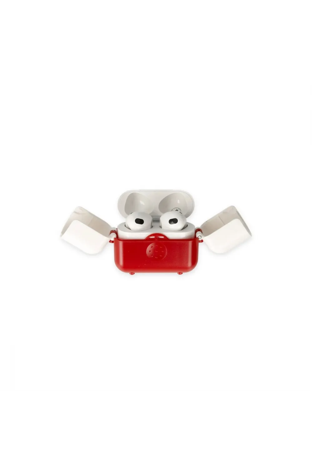Apple Airpods 3 (3.nesil) Basmalı Kılıf - Kırmızı-beyaz