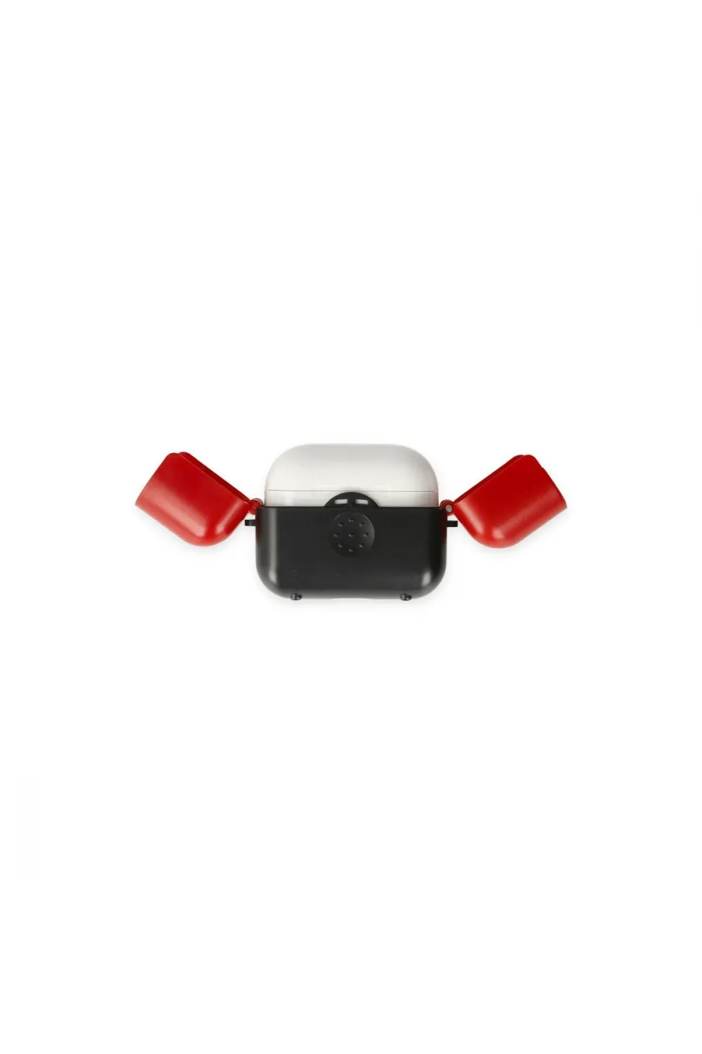 Apple Airpods 3 (3.nesil) Basmalı Kılıf - Siyah-kırmızı