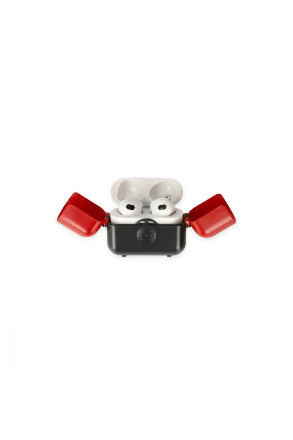 Apple Airpods 3 (3.nesil) Basmalı Kılıf - Siyah-kırmızı