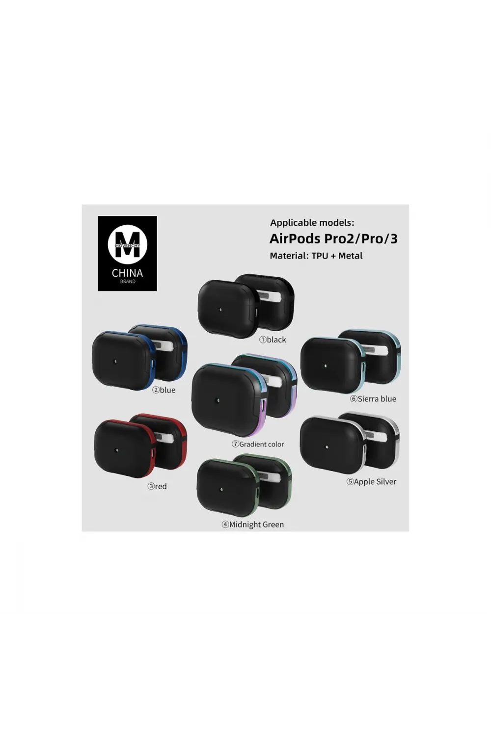Apple Airpods 3 (3.nesil) Mo-a8 Armor Kılıf - Siyah