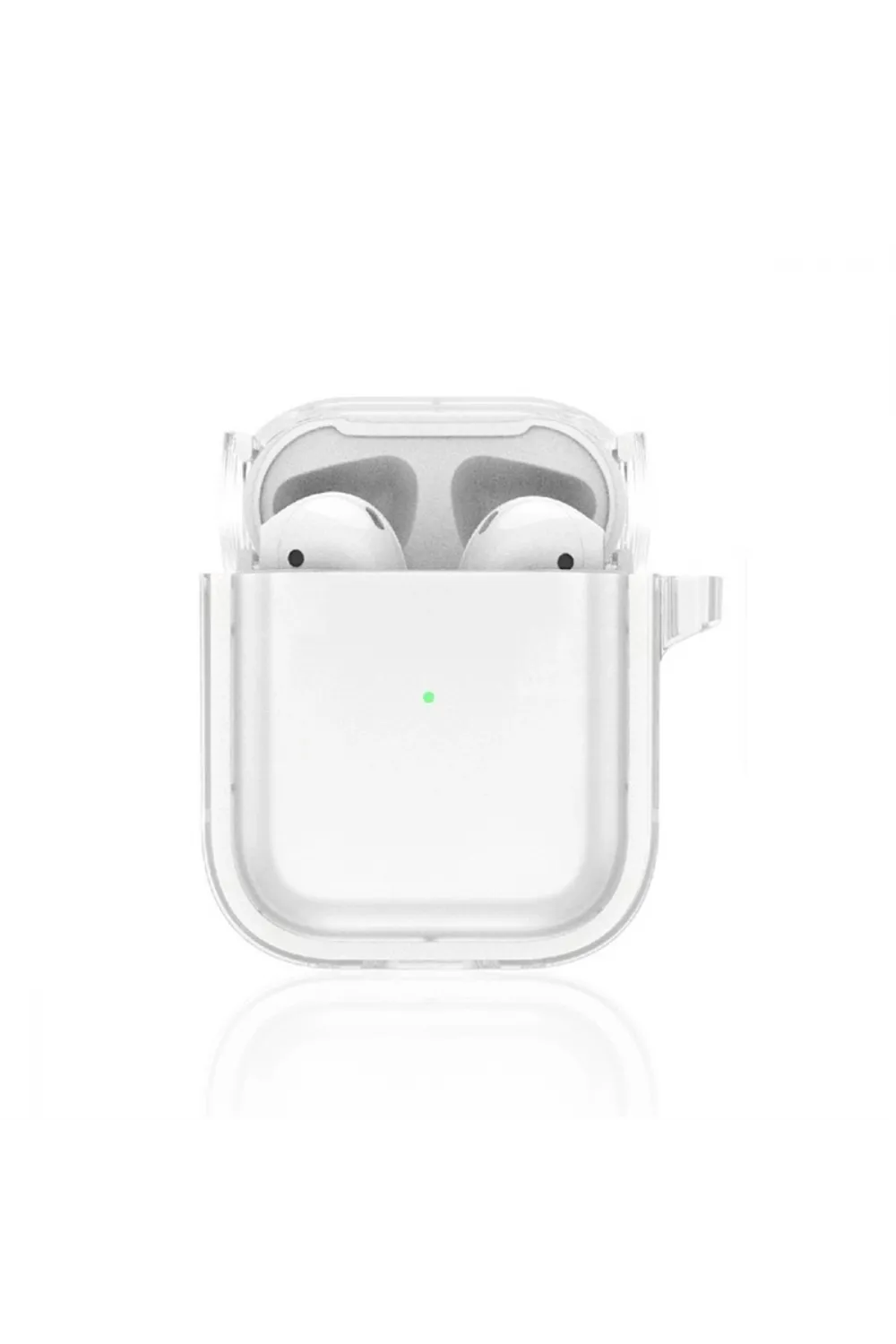 Apple Airpods 4 (4.nesil) Shiny Şeffaf Kılıf - Beyaz