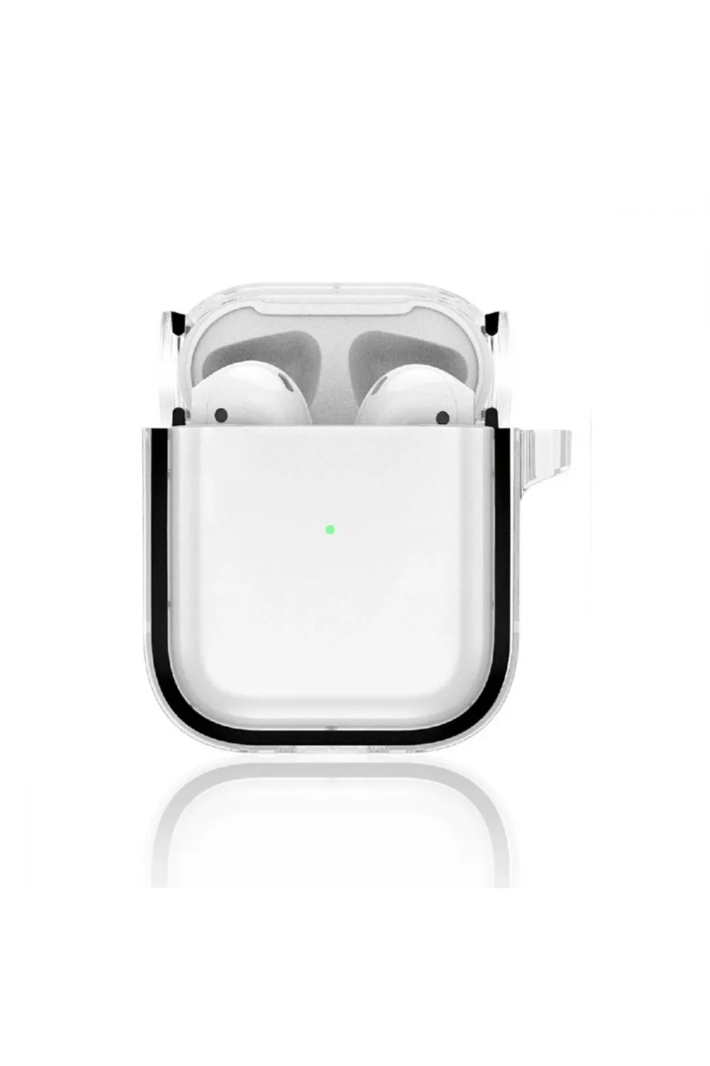 Apple Airpods 4 (4.nesil) Shiny Şeffaf Kılıf - Siyah
