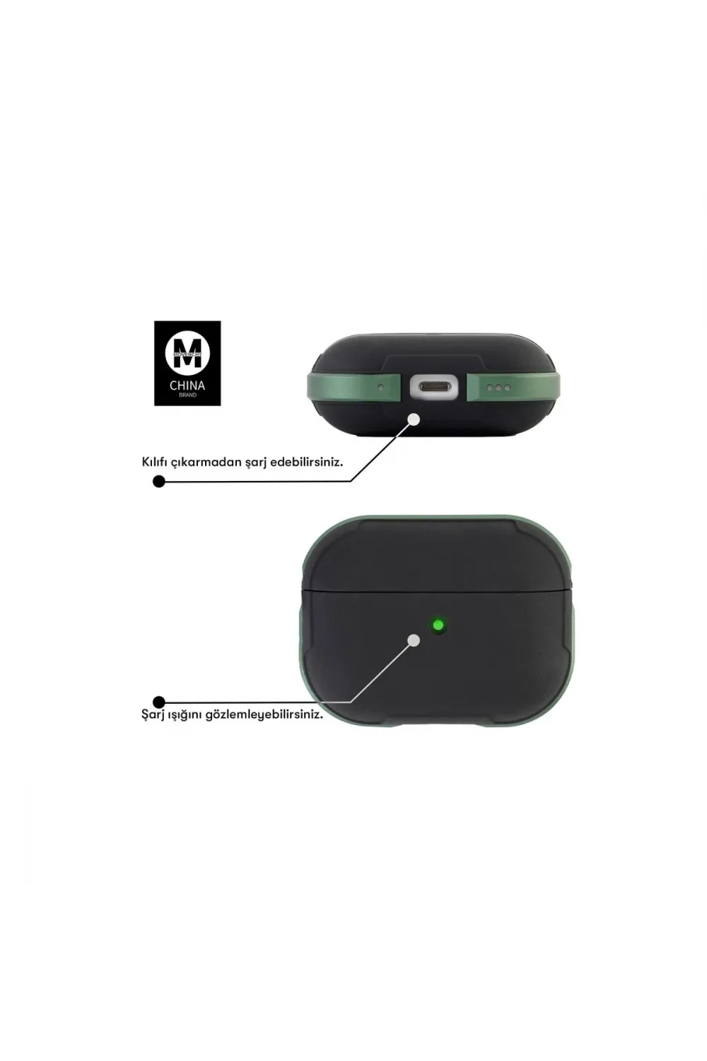 Apple Airpods Pro 2 (2.nesil) Mo-a8 Armor Kılıf - Gümüş