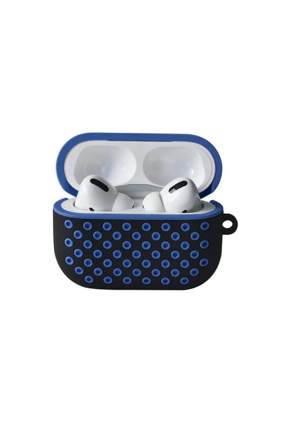 Apple Airpods Pro 2 (2.nesil) Spor Delikli Kılıf - Siyah-mavi