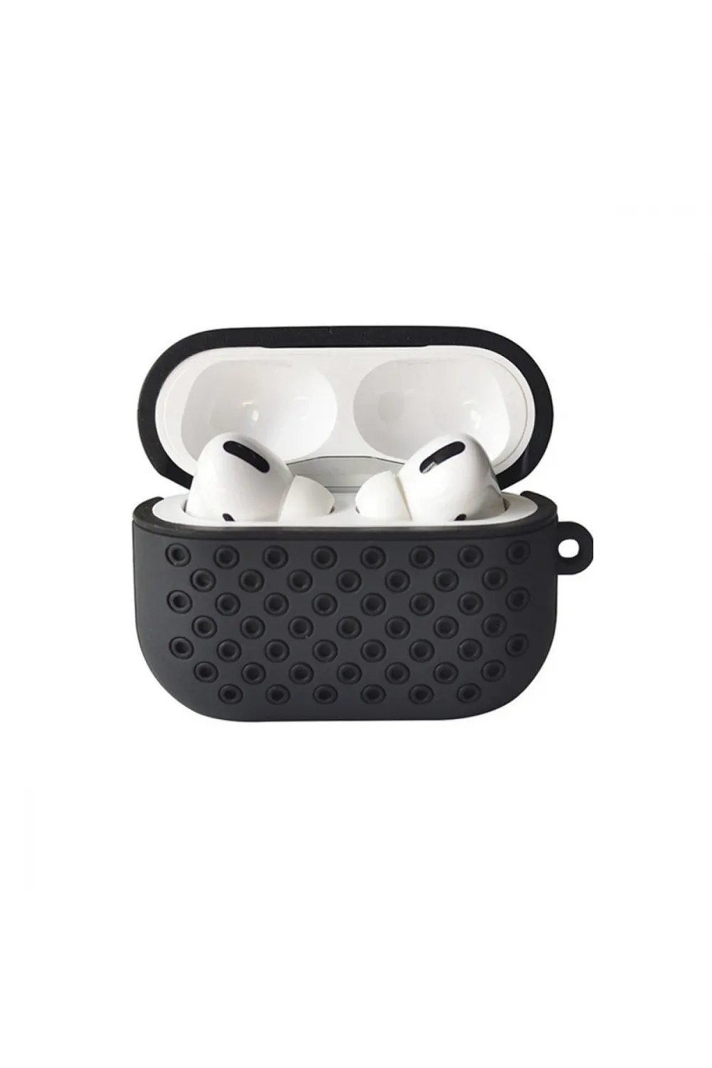 Apple Airpods Pro 2 (2.nesil) Spor Delikli Kılıf - Siyah-siyah