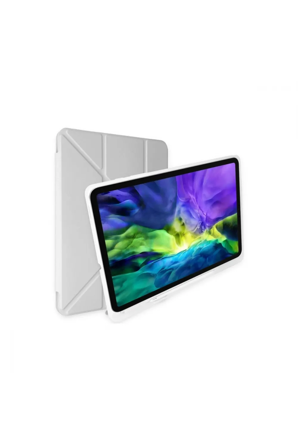 Apple İpad 2022 10.9 (10.nesil) Kılıf Kalemlikli Mars Tablet Kılıfı - Gri