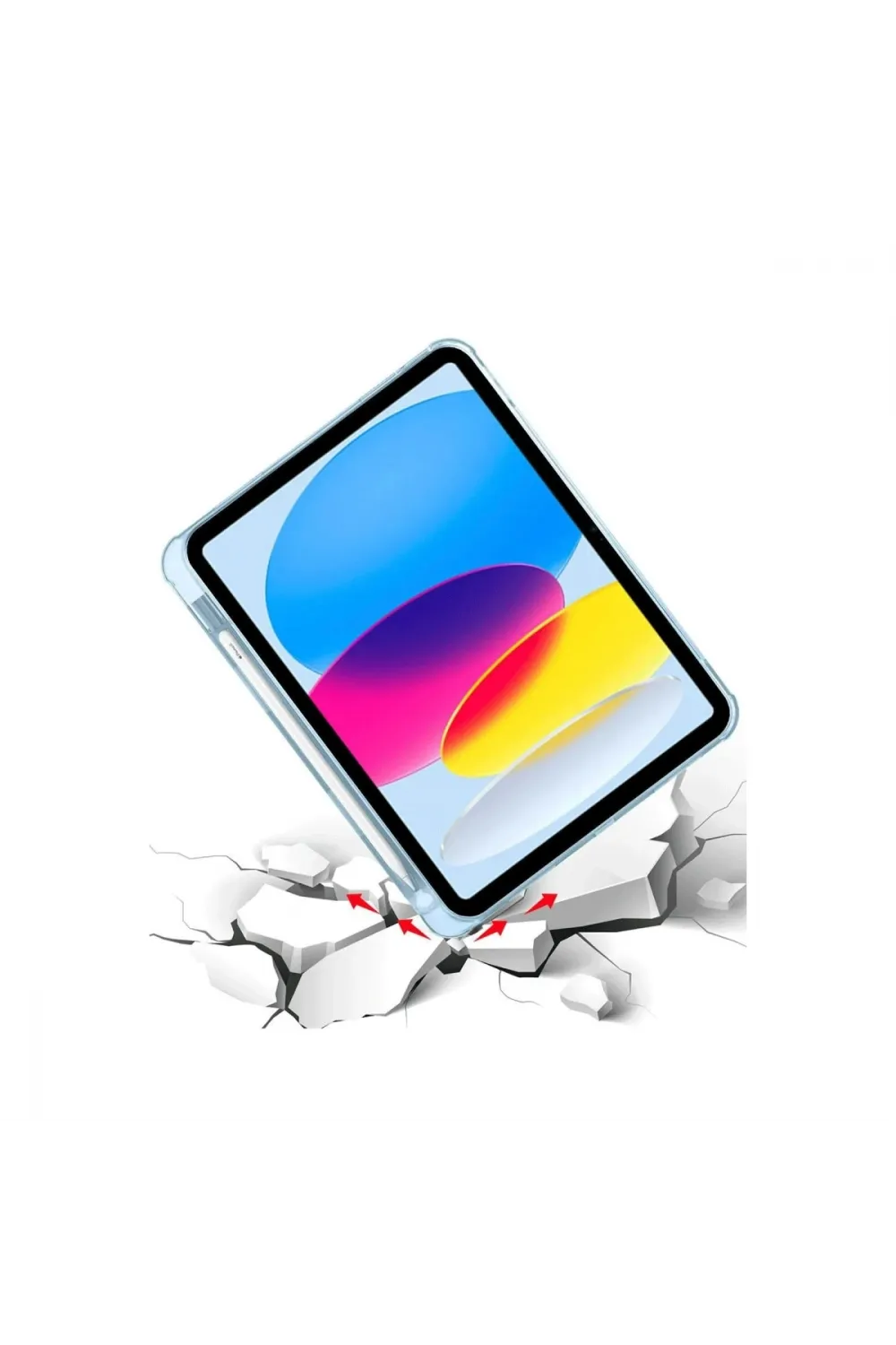 Apple İpad 2022 10.9 (10.nesil) Kılıf Kalemlikli Mars Tablet Kılıfı - Mavi