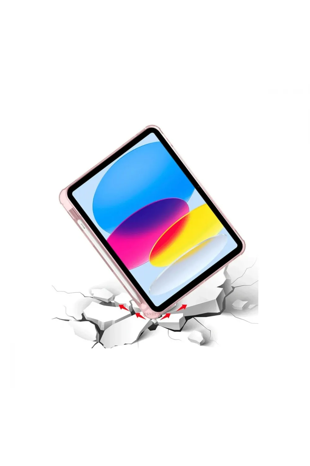 Apple İpad 2022 10.9 (10.nesil) Kılıf Kalemlikli Mars Tablet Kılıfı - Rose Gold