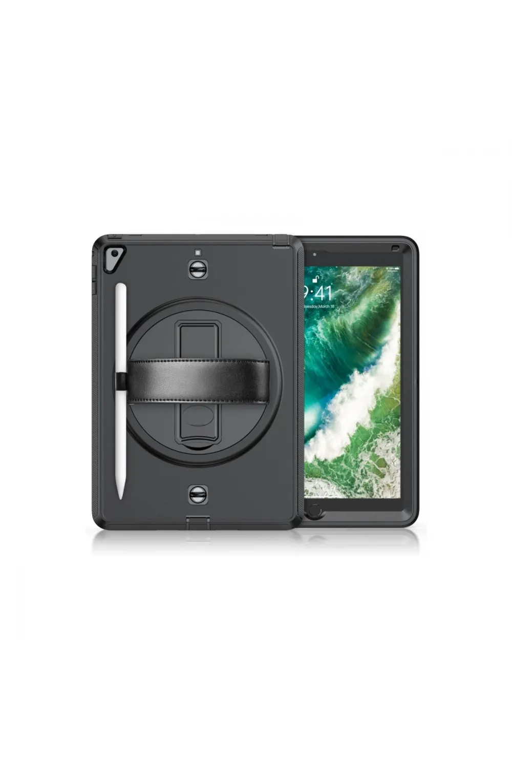 Apple İpad 5 Air 9.7 Kılıf Strap-c Otterbox Tablet Kapak - Siyah