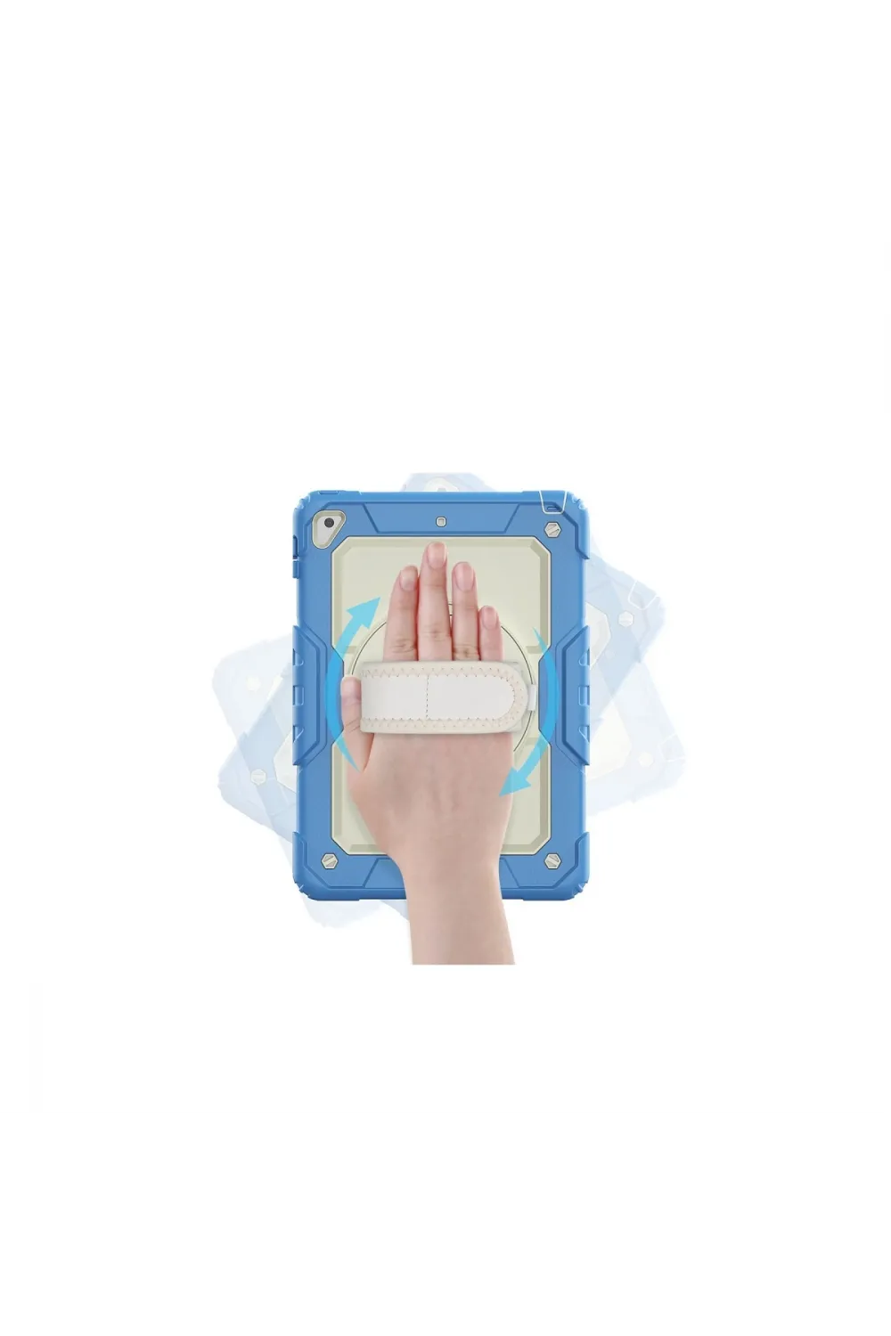 Apple İpad 5 Air 9.7 Kılıf Strap New Tablet Kapak - Mavi