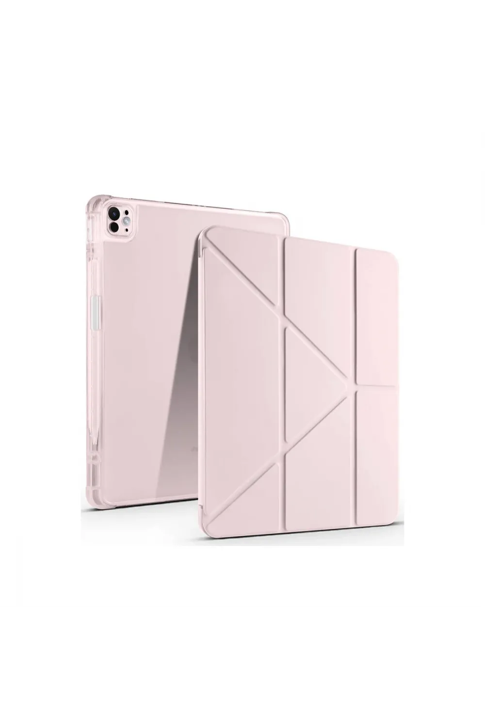 Apple İpad Air 13 (2024) Kılıf Kalemlikli Mars Tablet Kılıfı - Rose Gold