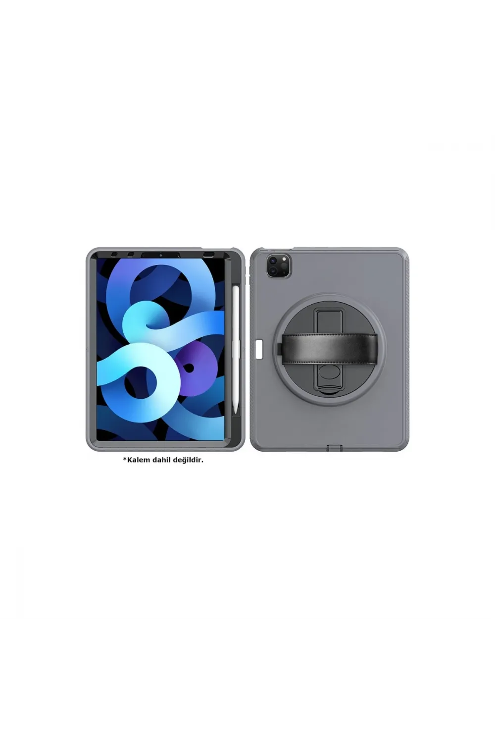 Apple İpad Pro 11 (2018) Kılıf Hand Strap Tablet Kılıfı - Gri