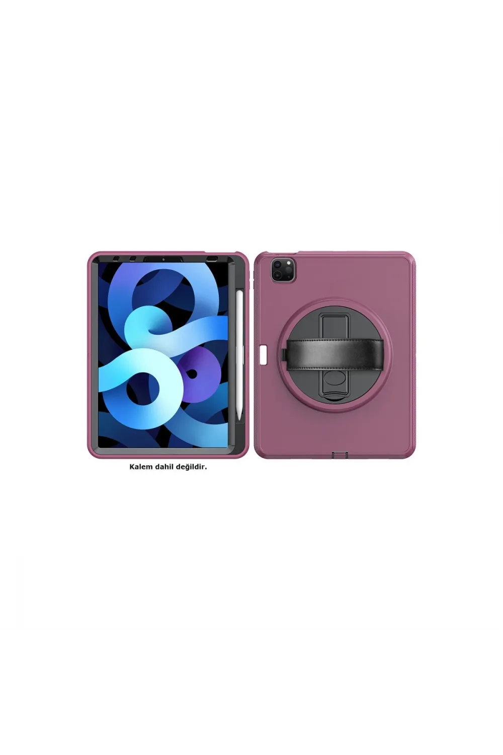 Apple İpad Pro 11 (2018) Kılıf Hand Strap Tablet Kılıfı - Mürdüm