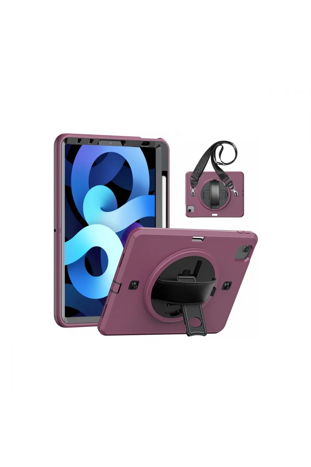 Apple İpad Pro 11 (2020) Kılıf Strap-c Otterbox Tablet Kapak - Mürdüm