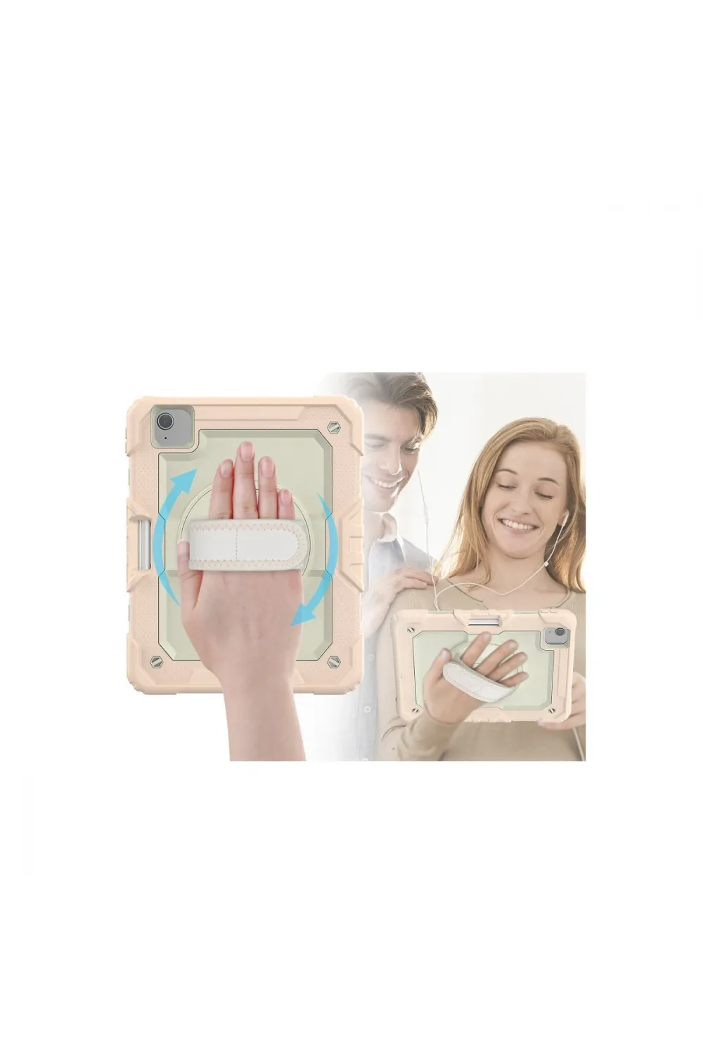 Apple İpad Pro 11 (2020) Kılıf Strap New Tablet Kapak - Pembe