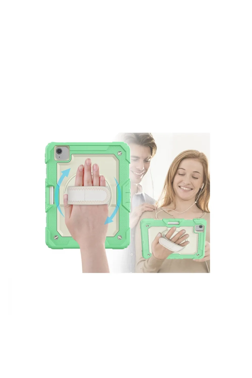 Apple İpad Pro 11 (2020) Kılıf Strap New Tablet Kapak - Yeşil