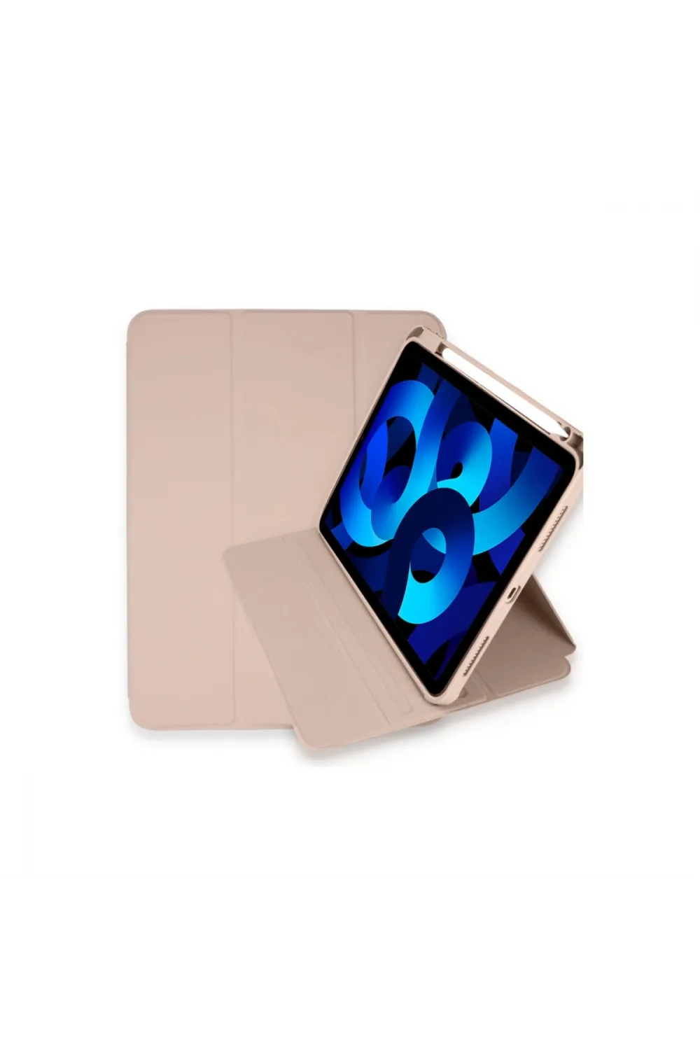 Apple İpad Pro 11 (2021) Kılıf Ling 360 Kalemlikli Tablet Kılıf - Rose Gold