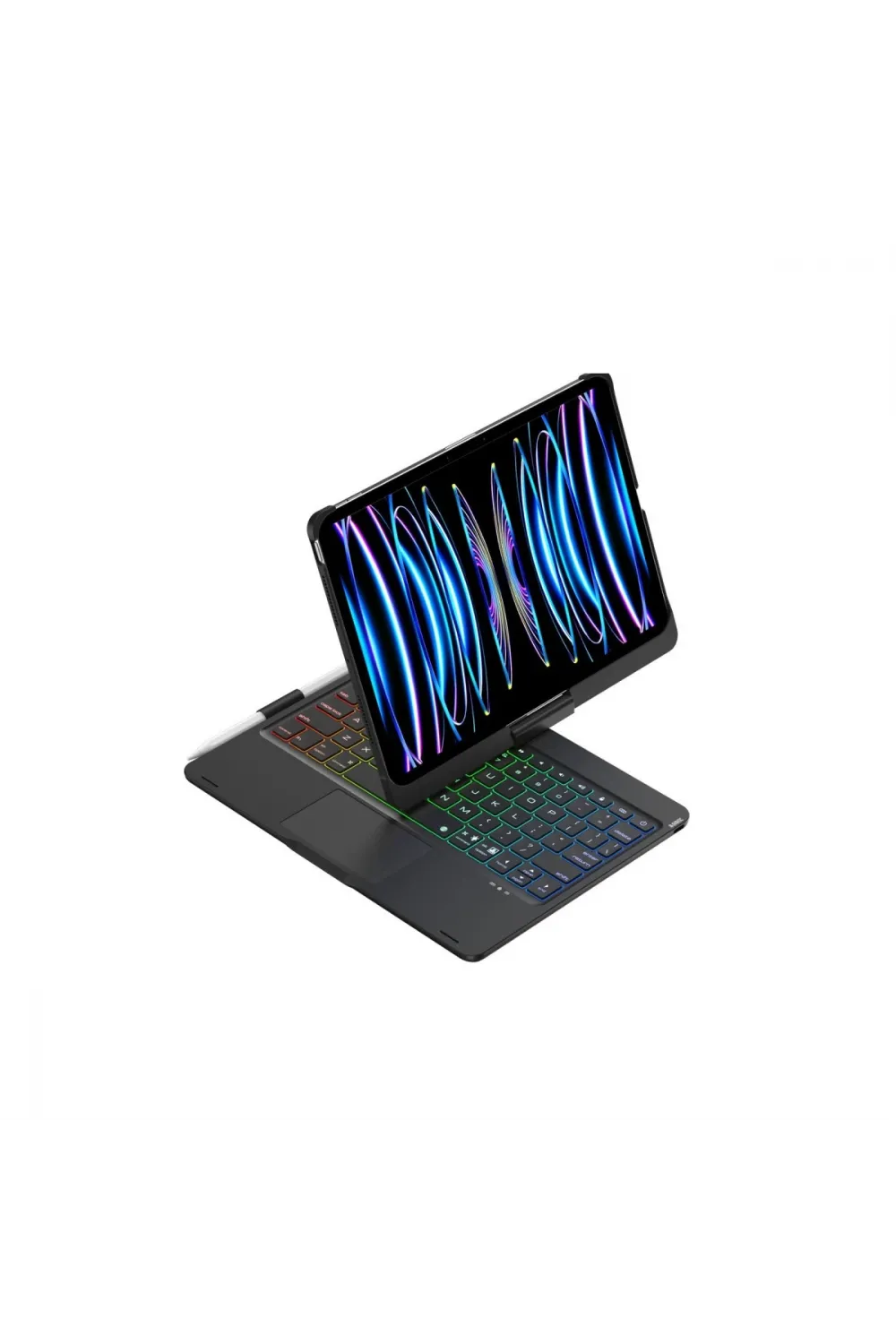 Apple İpad Pro 11 (2024) F11 Ats Kılıf Magic Dönen Klavyeli Tablet Kılıf - Siyah