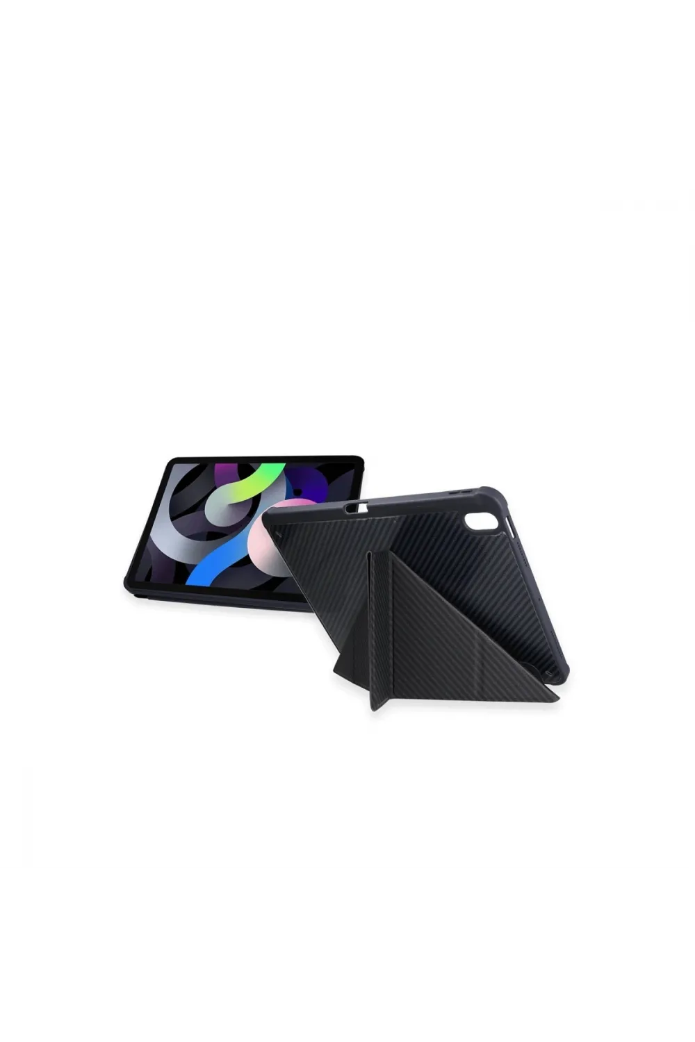 Apple İpad Pro 11 (2024) Kılıf Color Karbon Tablet Kılıfı - Koyu Gri