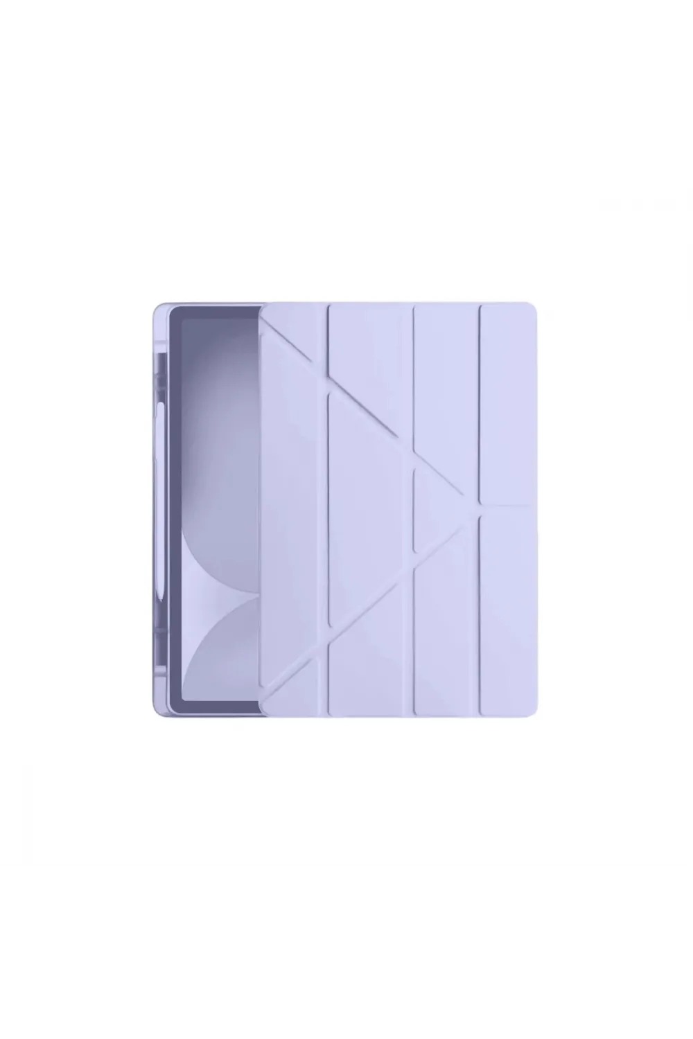 Apple İpad Pro 11 (2024) Kılıf Kalemlikli Hugo Tablet Kılıfı - Lila
