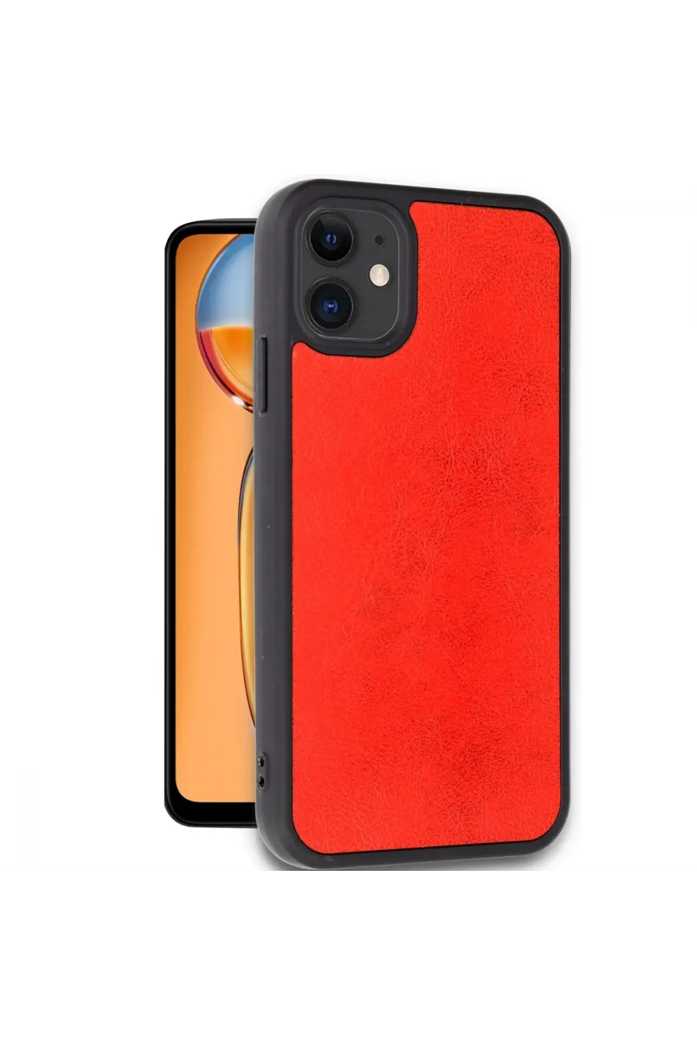 Apple İphone 11 Kılıf Aras Deri Kapak - Kırmızı