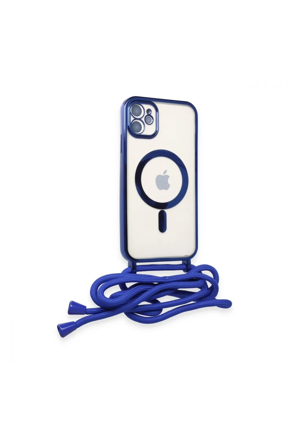 Apple İphone 11 Kılıf Divo Lazer Askılı Magsafe Kapak - Mavi