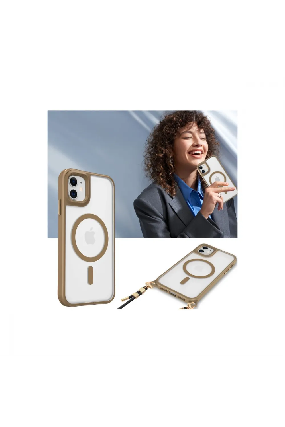 Apple İphone 11 Kılıf Enka Magsafe Silikon Kılıf - Şeffaf