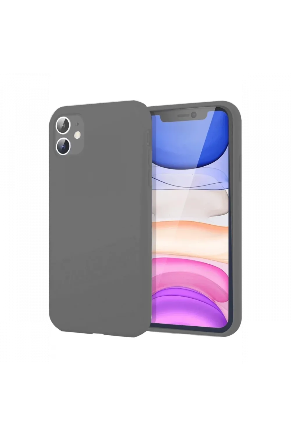 Apple iPhone 11 Kılıf First Silikon - Gri