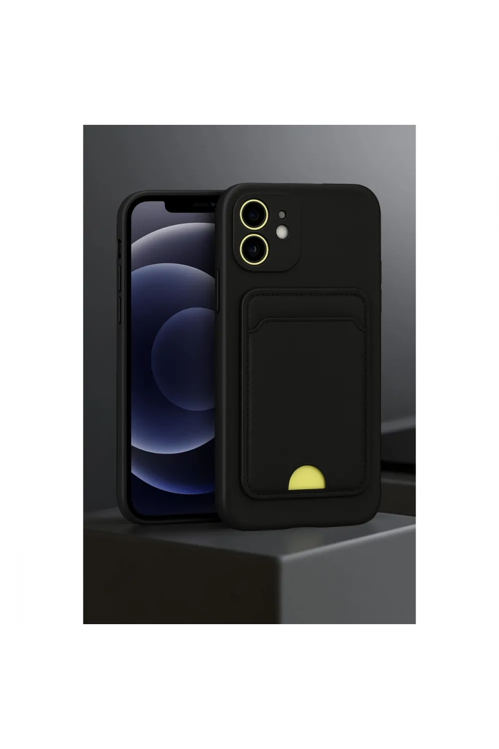 Apple İphone 11 Kılıf Kelvin Kartvizitli Silikon - Lacivert
