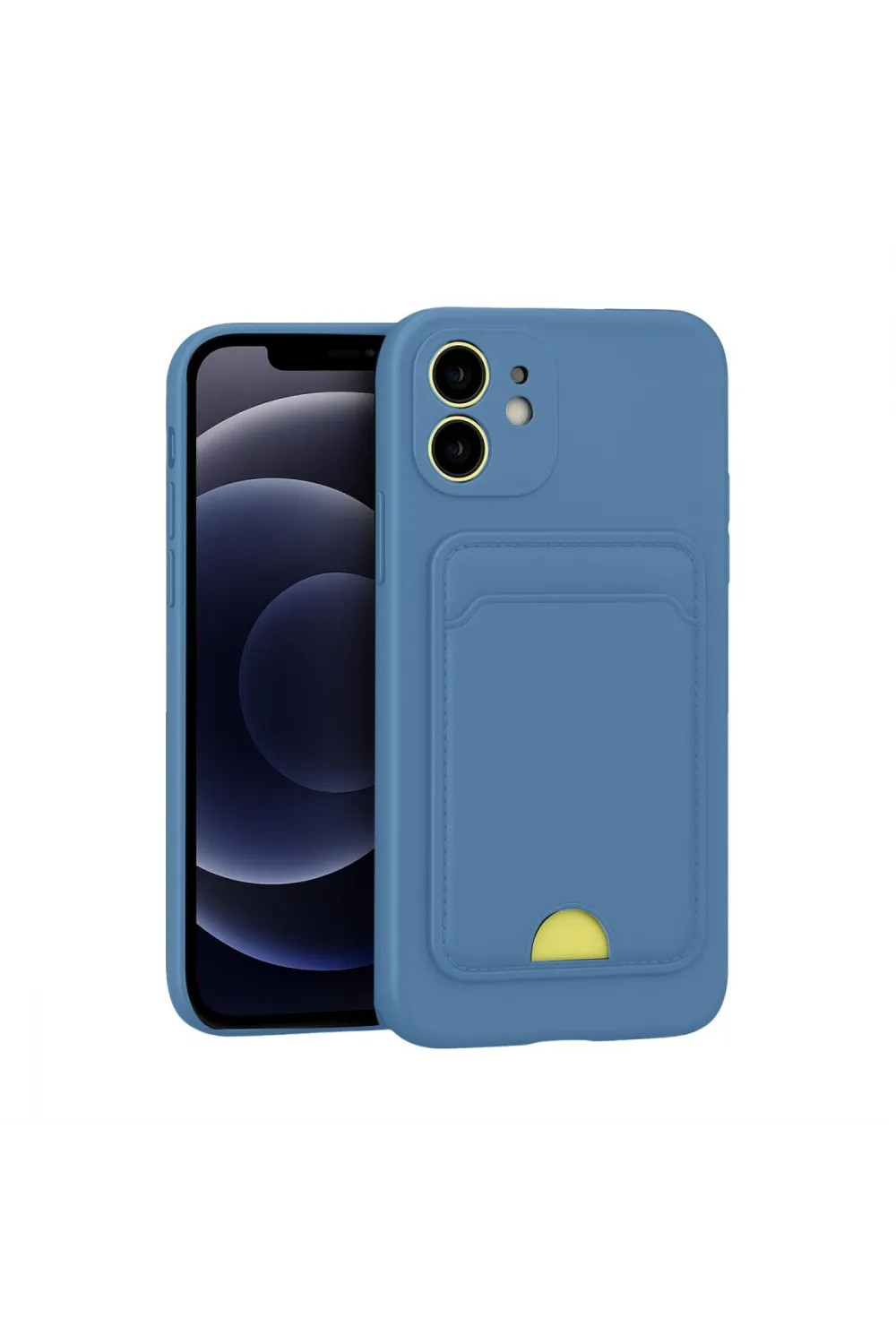 Apple İphone 11 Kılıf Kelvin Kartvizitli Silikon - Mavi