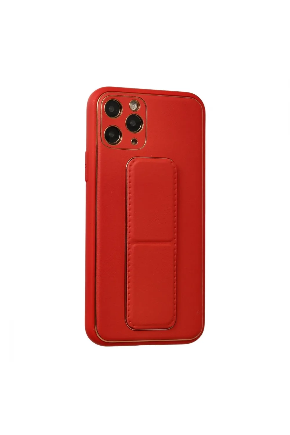 Apple İphone 11 Pro Kılıf Coco Deri Standlı Kapak - Kırmızı