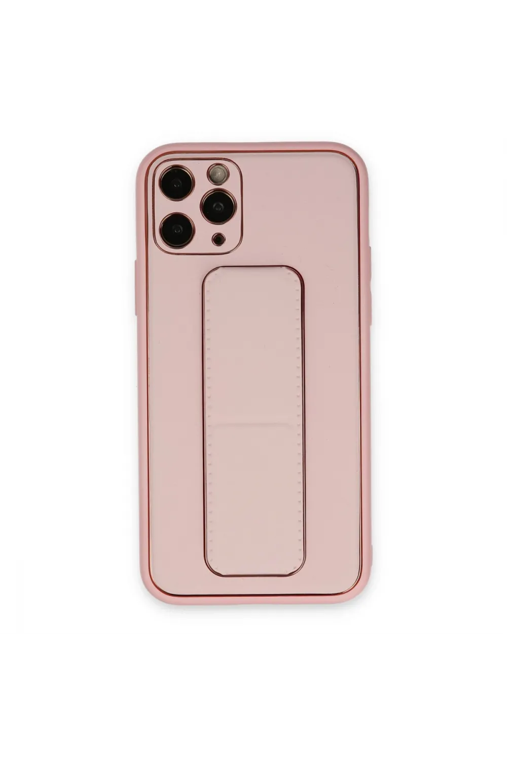 Apple İphone 11 Pro Kılıf Coco Deri Standlı Kapak - Pembe