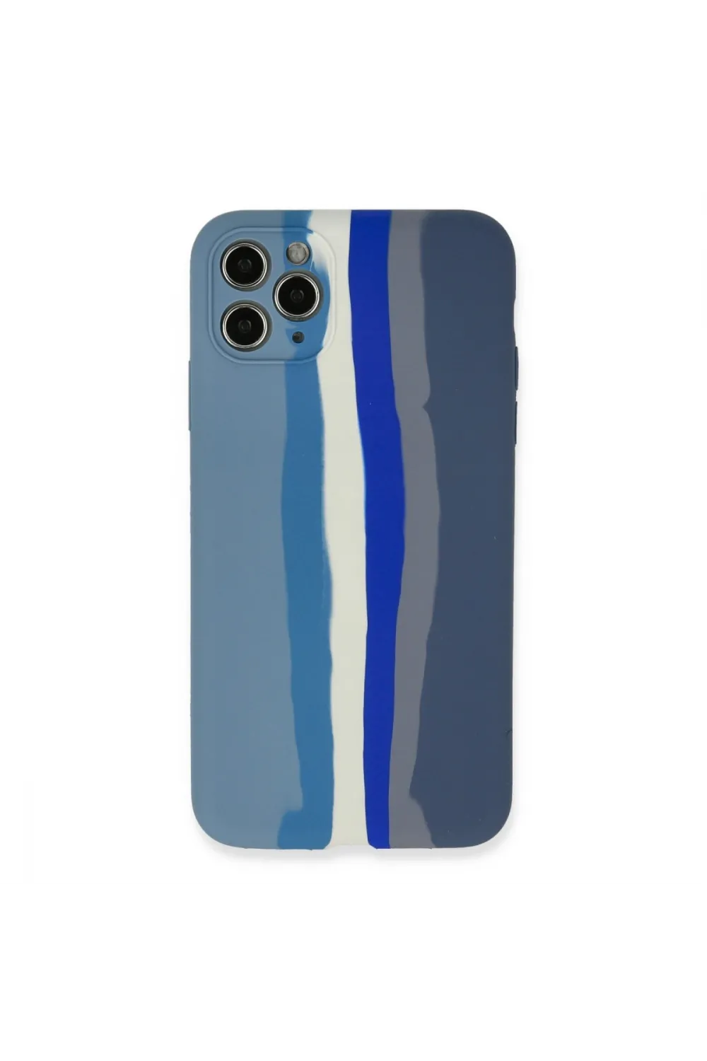 Apple İphone 11 Pro Kılıf Ebruli Lansman Silikon - Mavi-gri
