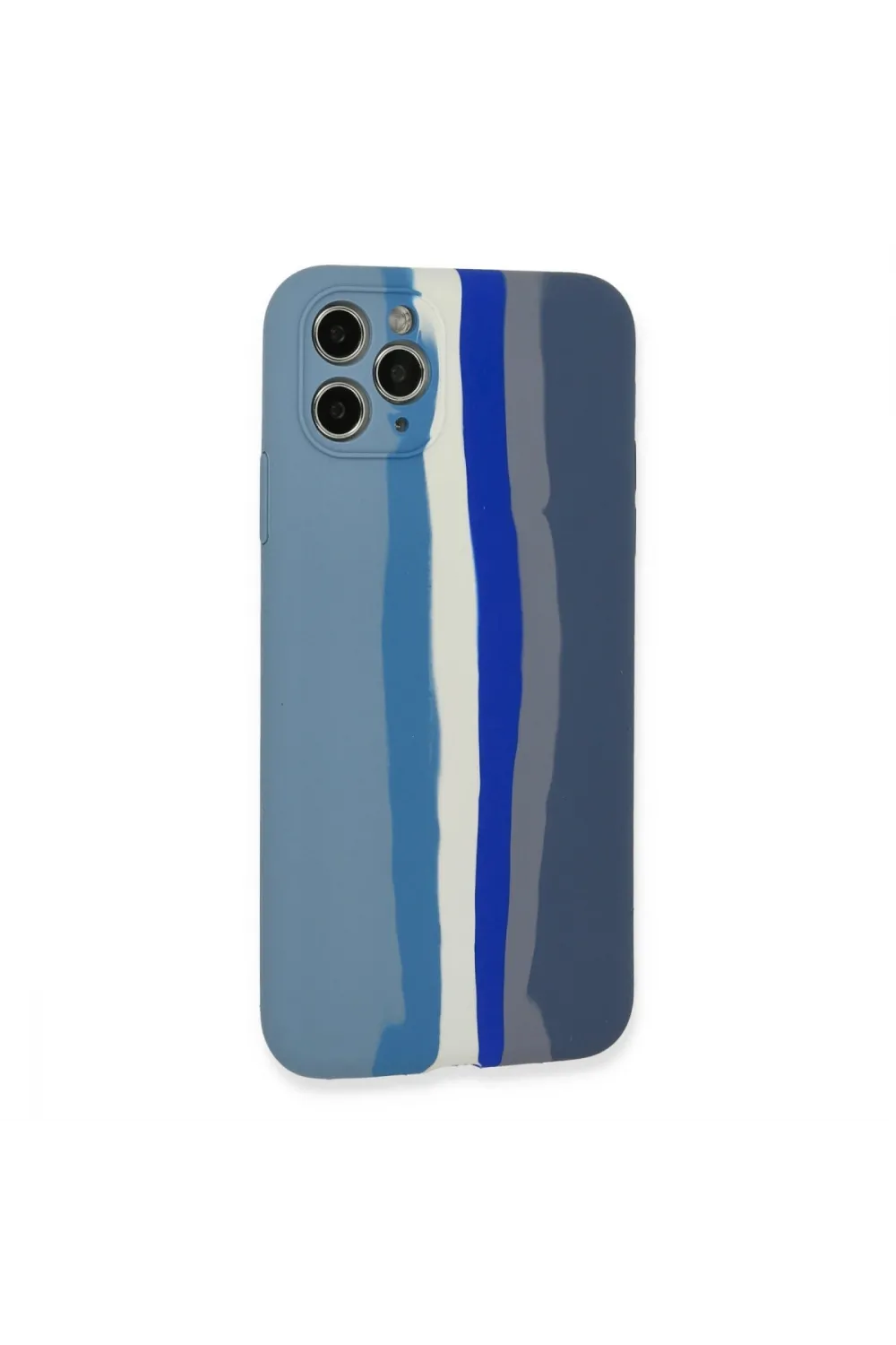 Apple İphone 11 Pro Kılıf Ebruli Lansman Silikon - Mavi-gri