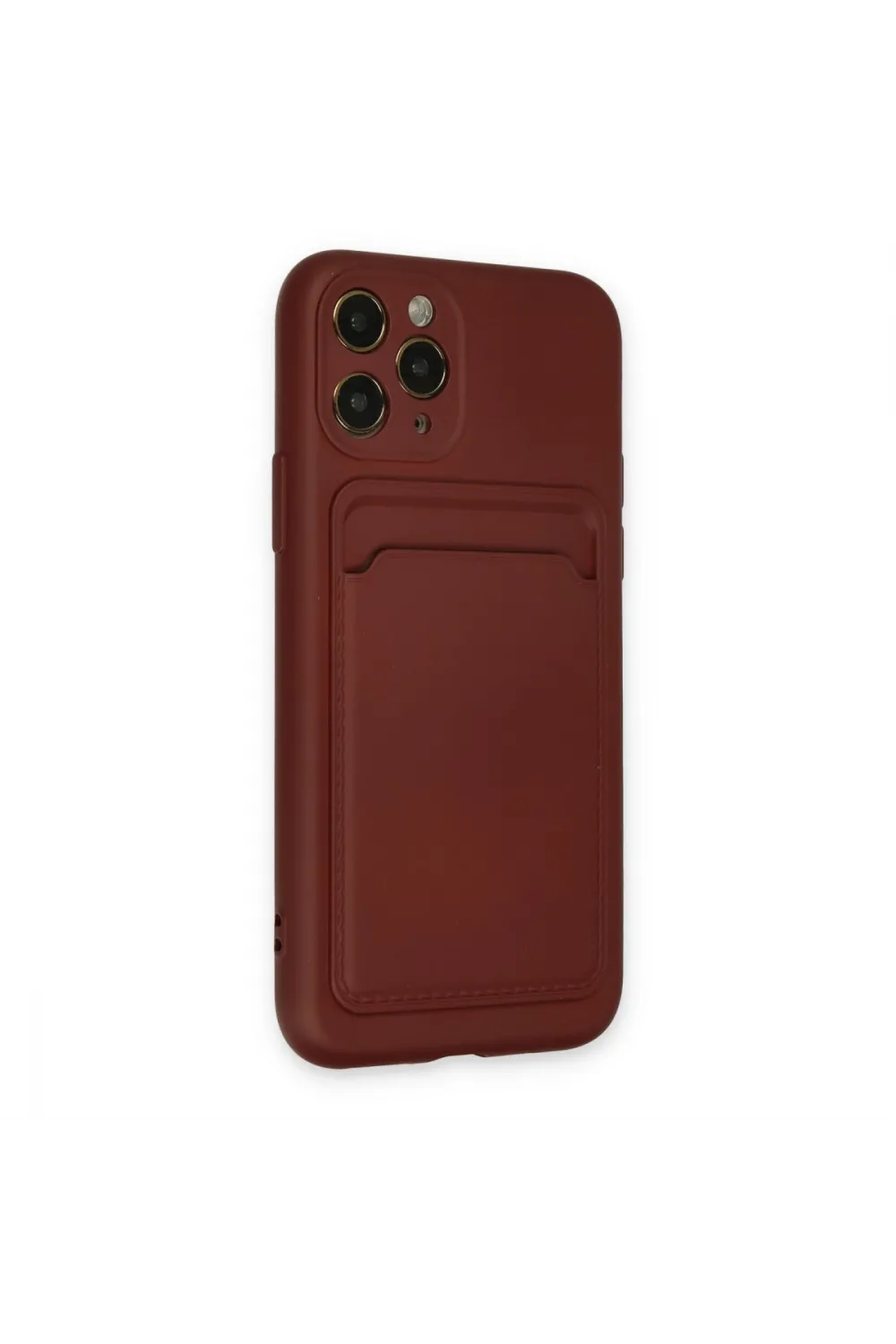 Apple İphone 11 Pro Kılıf Kelvin Kartvizitli Silikon - Bordo