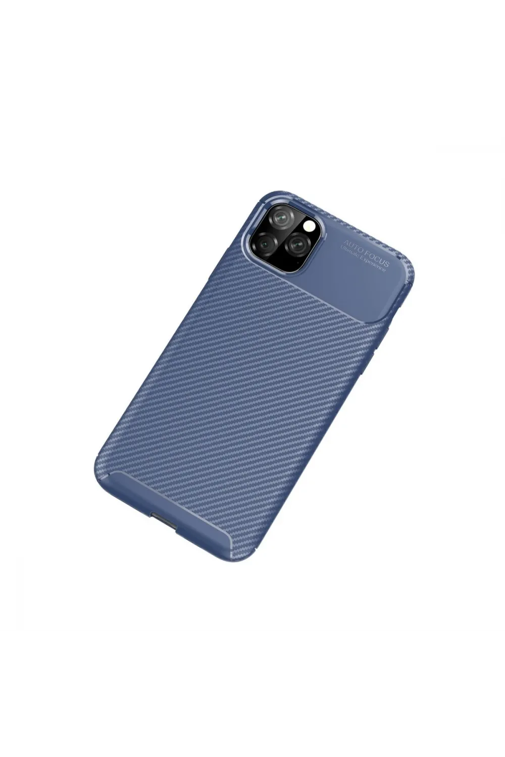 Apple İphone 11 Pro Max Kılıf Auto Focus Karbon Kapak - Lacivert