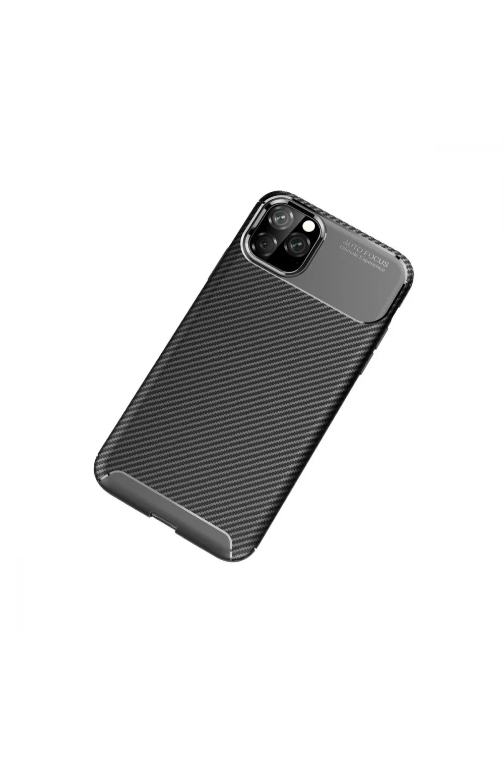 Apple İphone 11 Pro Max Kılıf Auto Focus Karbon Kapak - Siyah