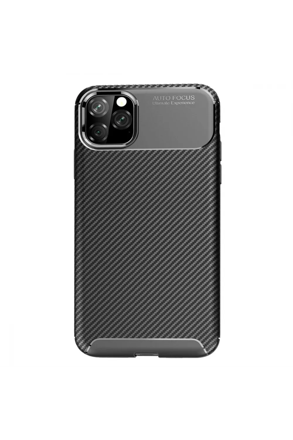 Apple İphone 11 Pro Max Kılıf Auto Focus Karbon Kapak - Siyah